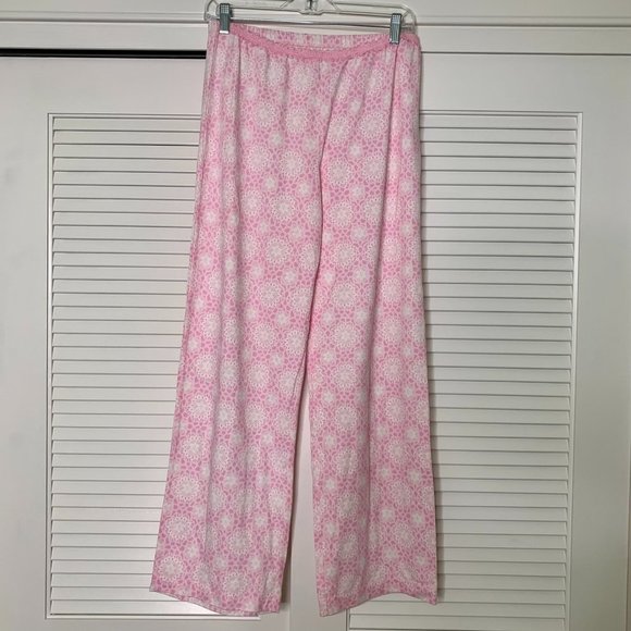 Alfani Other - Alfani Intimates Pink Floral Wide Leg Pajama Pants M